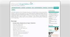 Desktop Screenshot of informacioncirugiaestetica.com